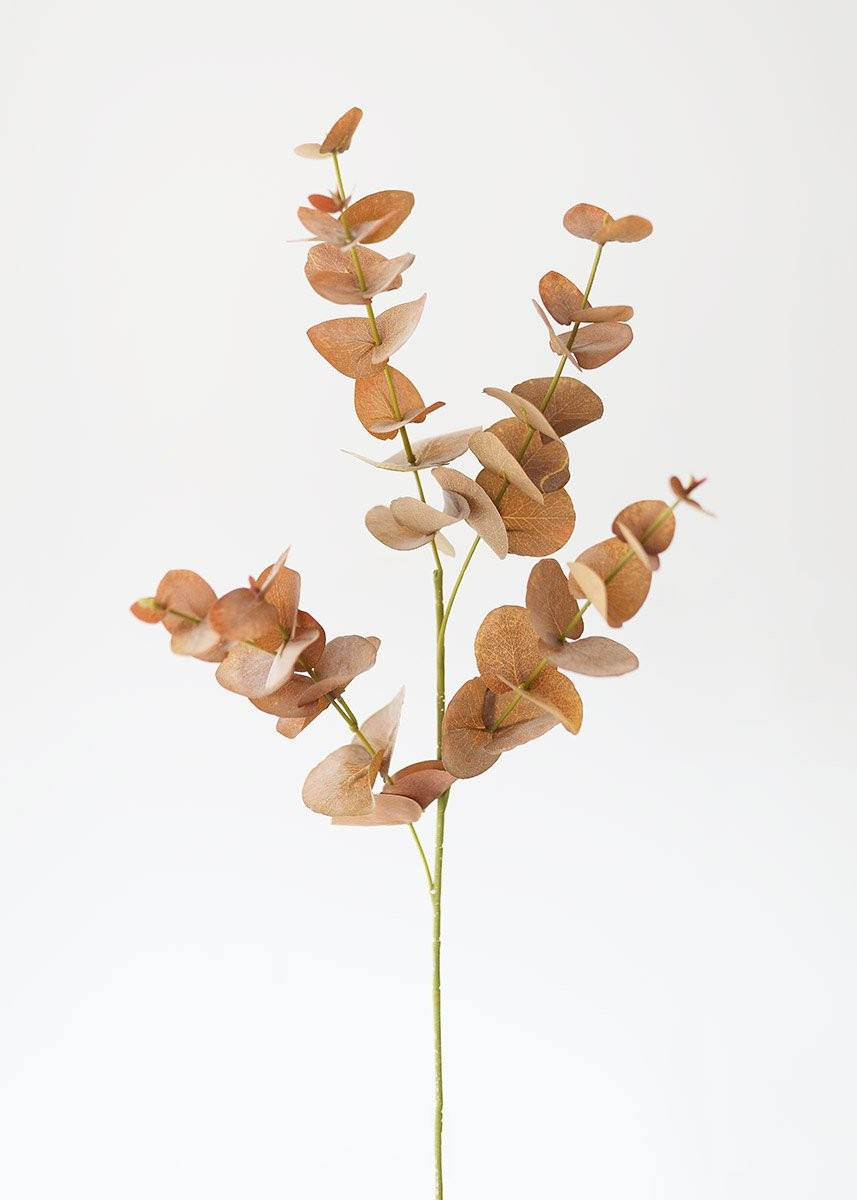 Terracotta Artificial Spiral Eucalyptus Fall Leaves - 34" | Afloral (US)