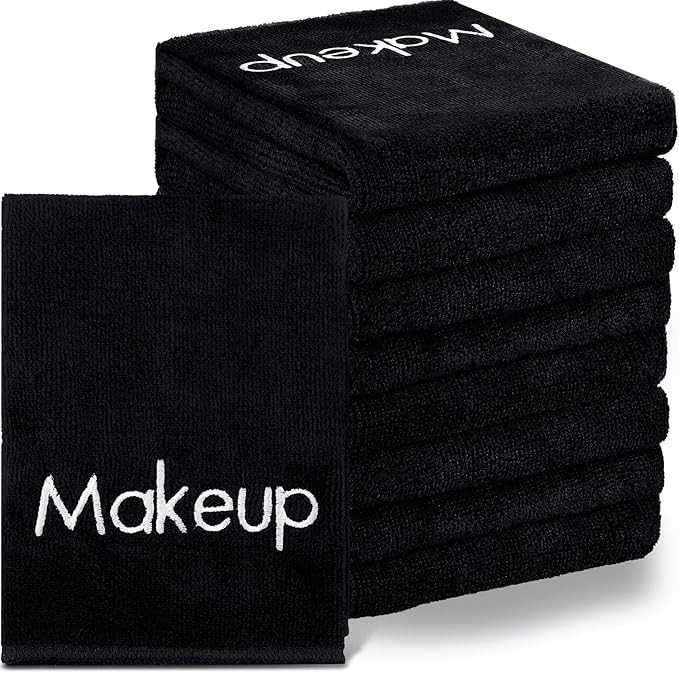 Shimeyao 20 Pack Makeup Towels Black Makeup Washcloths for Face Microfiber Remover Cloth 13x13 In... | Amazon (US)