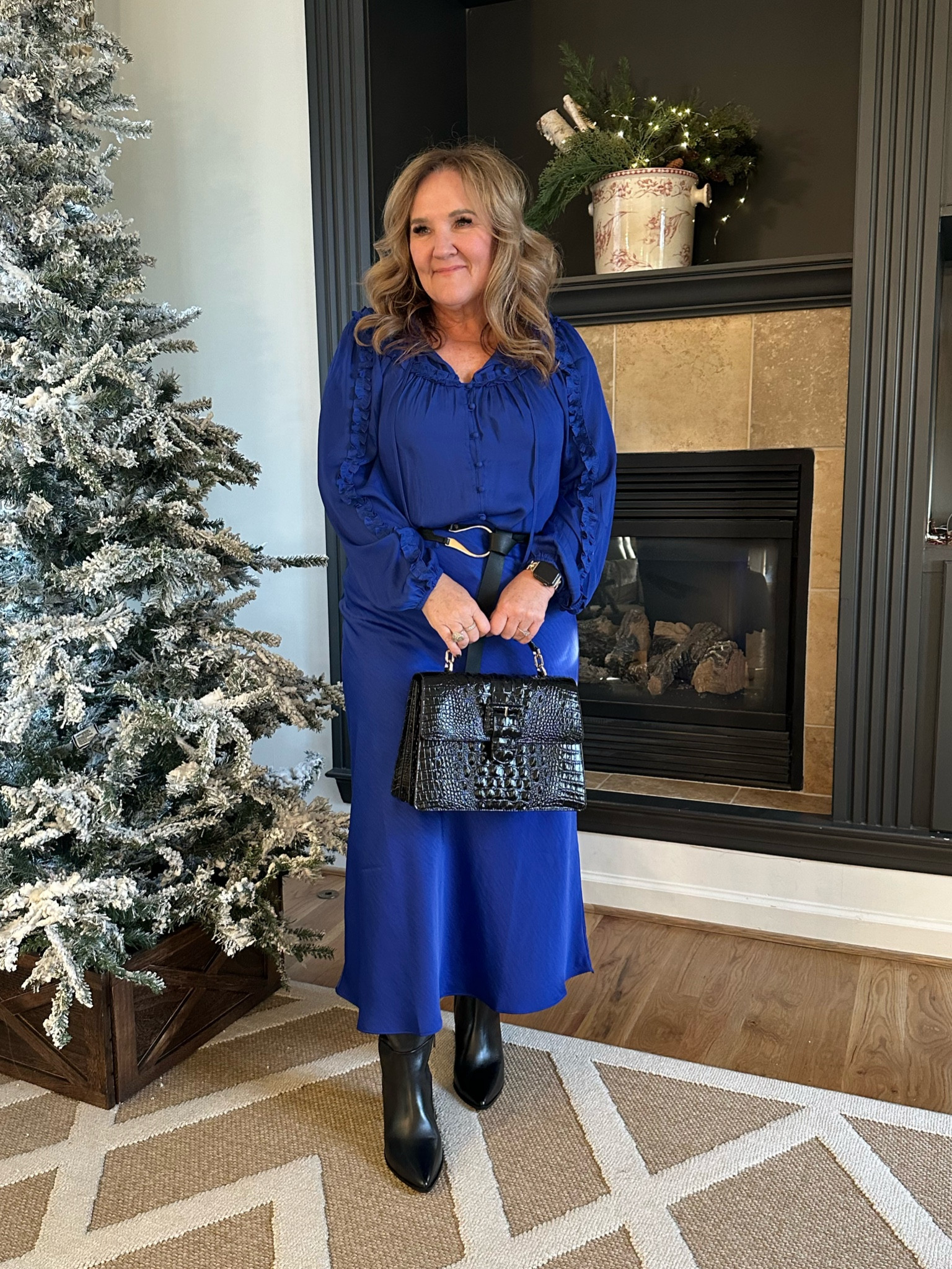 Skirt and blouse you can wear as separates or as a dress. Strappy sandals for a wedding guest, black boots for Nashville, and black sling backs and a blazer for the office. I’ll link some options! 50% off. Tts. Wearing a large. 

Loft office outfit Sunday dress wedding guest 

#LTKfindsunder100 #LTKworkwear #LTKwedding