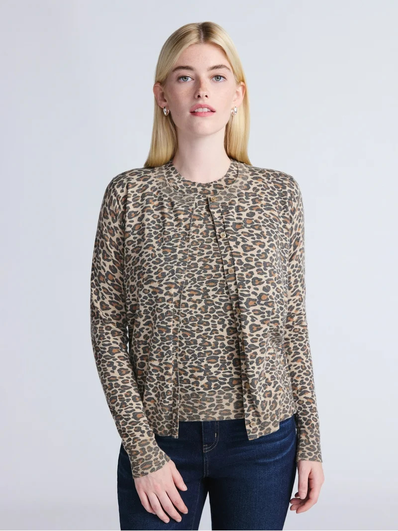 Time and Tru Women’s Fine Gauge Cardigan Sweater, Lightweight, Size XS-XXXL | Walmart (US)