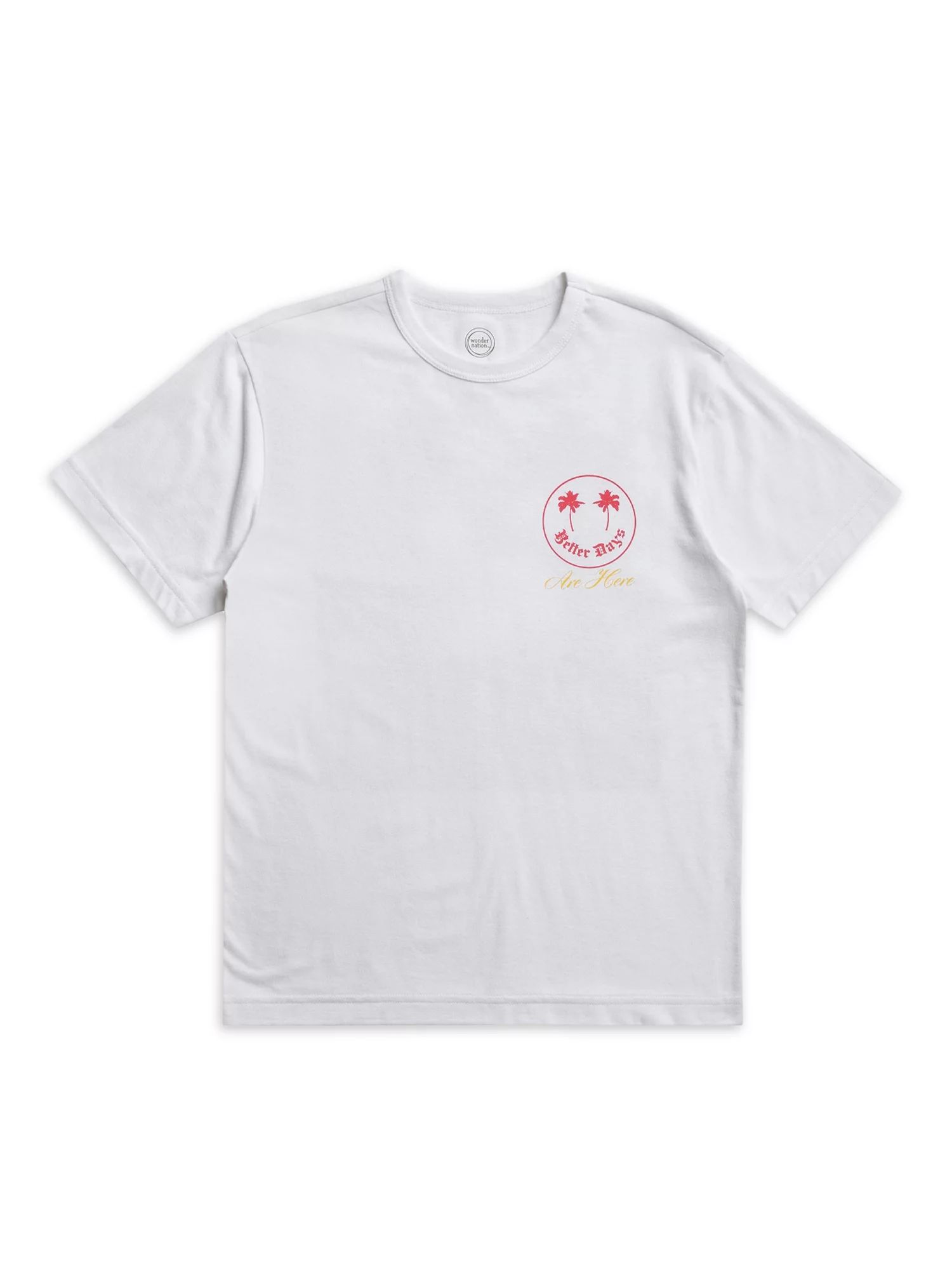 Wonder Nation Boys Short Sleeve Elevated Graphic T-Shirt, Sizes 4-18 & Husky | Walmart (US)