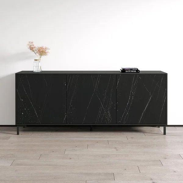 Marmo 190 Sideboard - Black | Bed Bath & Beyond