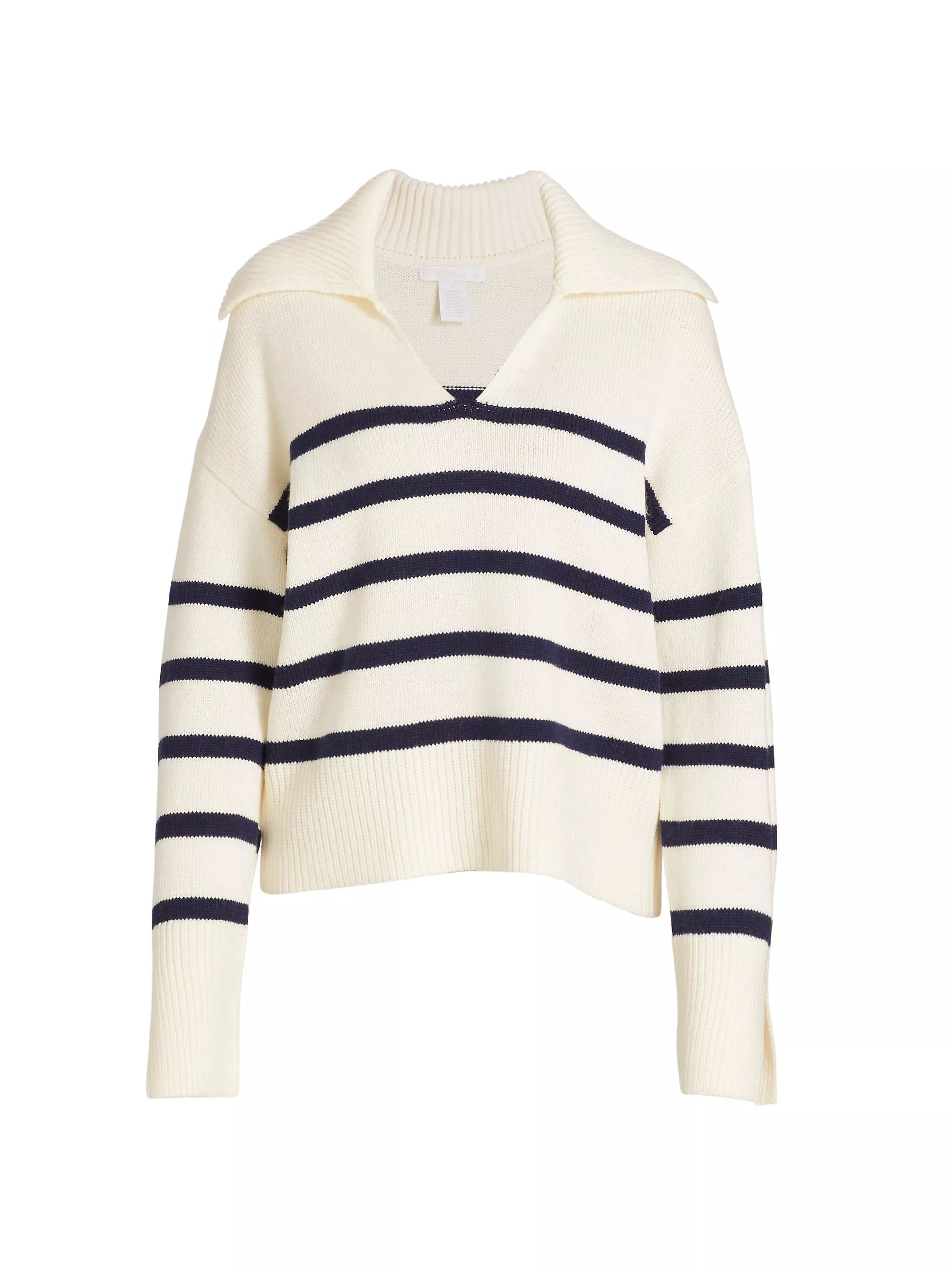 Stripe Polo Sweater | Saks Fifth Avenue