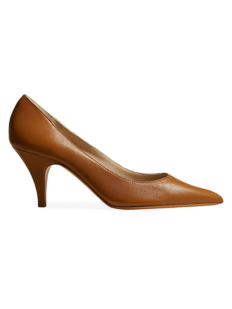 Women's River 75MM Leather Pumps - Nougat - Size 10 | Saks Fifth Avenue