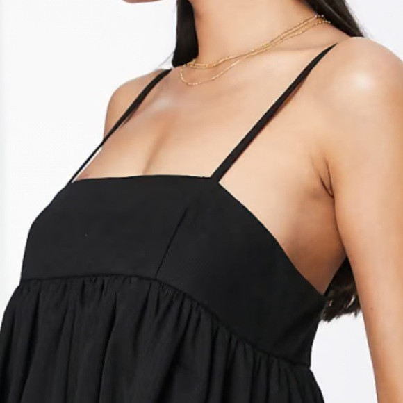 ANTHROPOLOGIE X DRA chiffon black babydoll cami top | Poshmark
