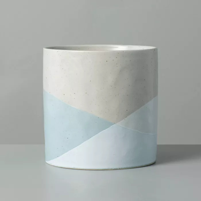 Dipped Stoneware Planter Light Blue/Gray - Hearth & Hand™ with Magnolia | Target