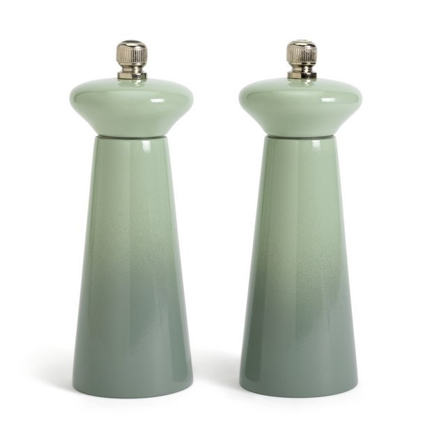 Habitat Herbalist Salt & Pepper Mill Set - Green | Habitat UK