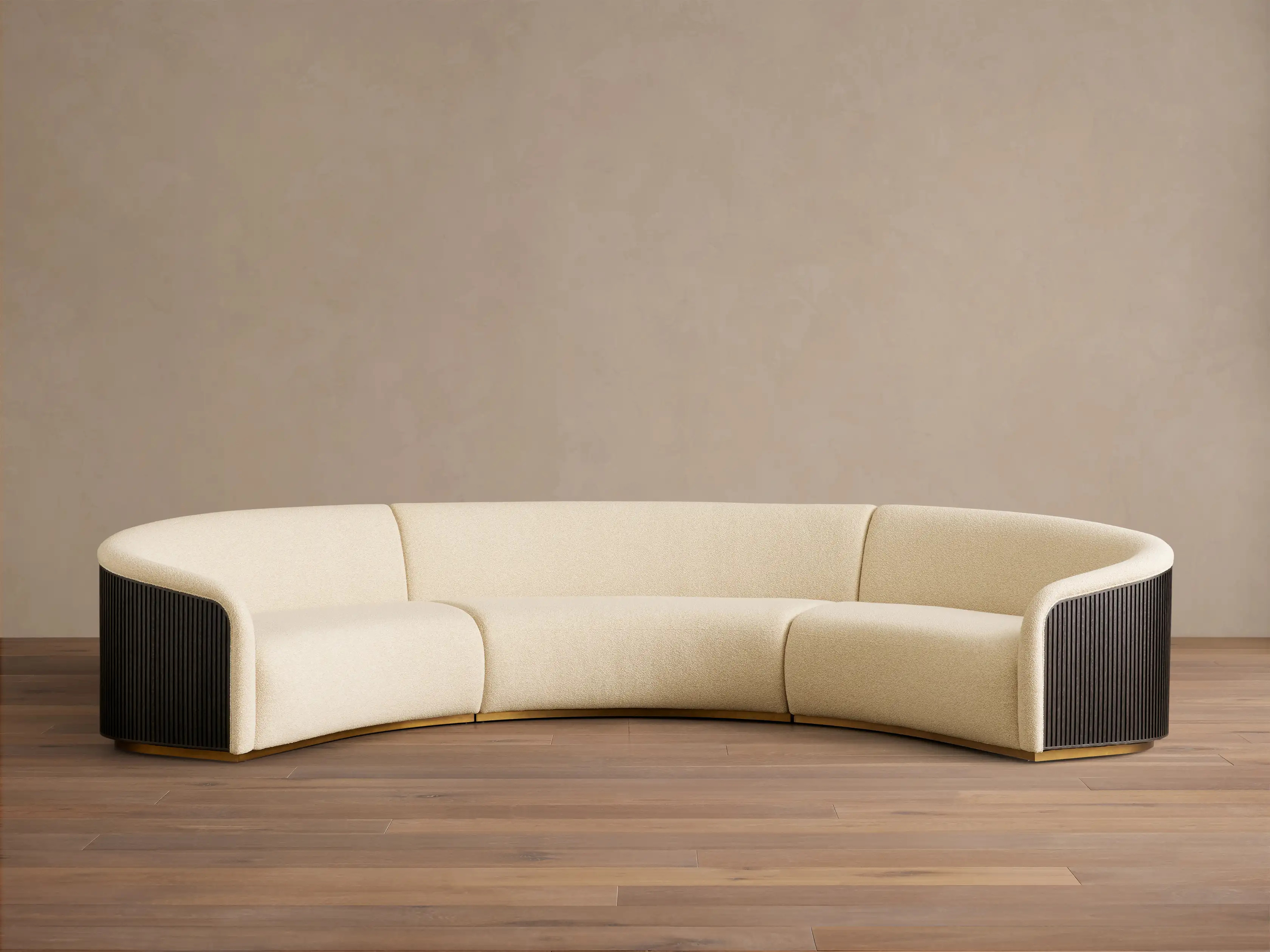 Finnley Three-Piece Curved Sectional | Arhaus