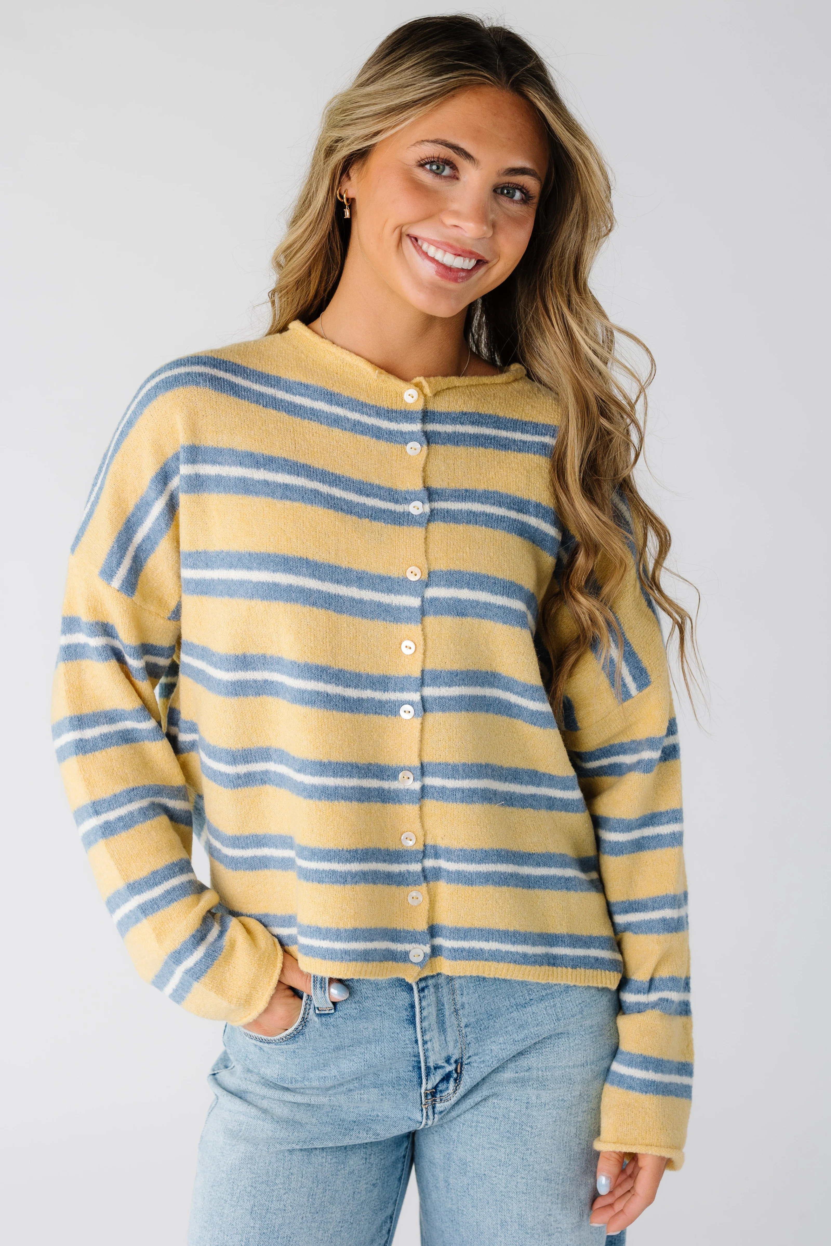 Aria Wide Stripe Cardigan | Called To Surf