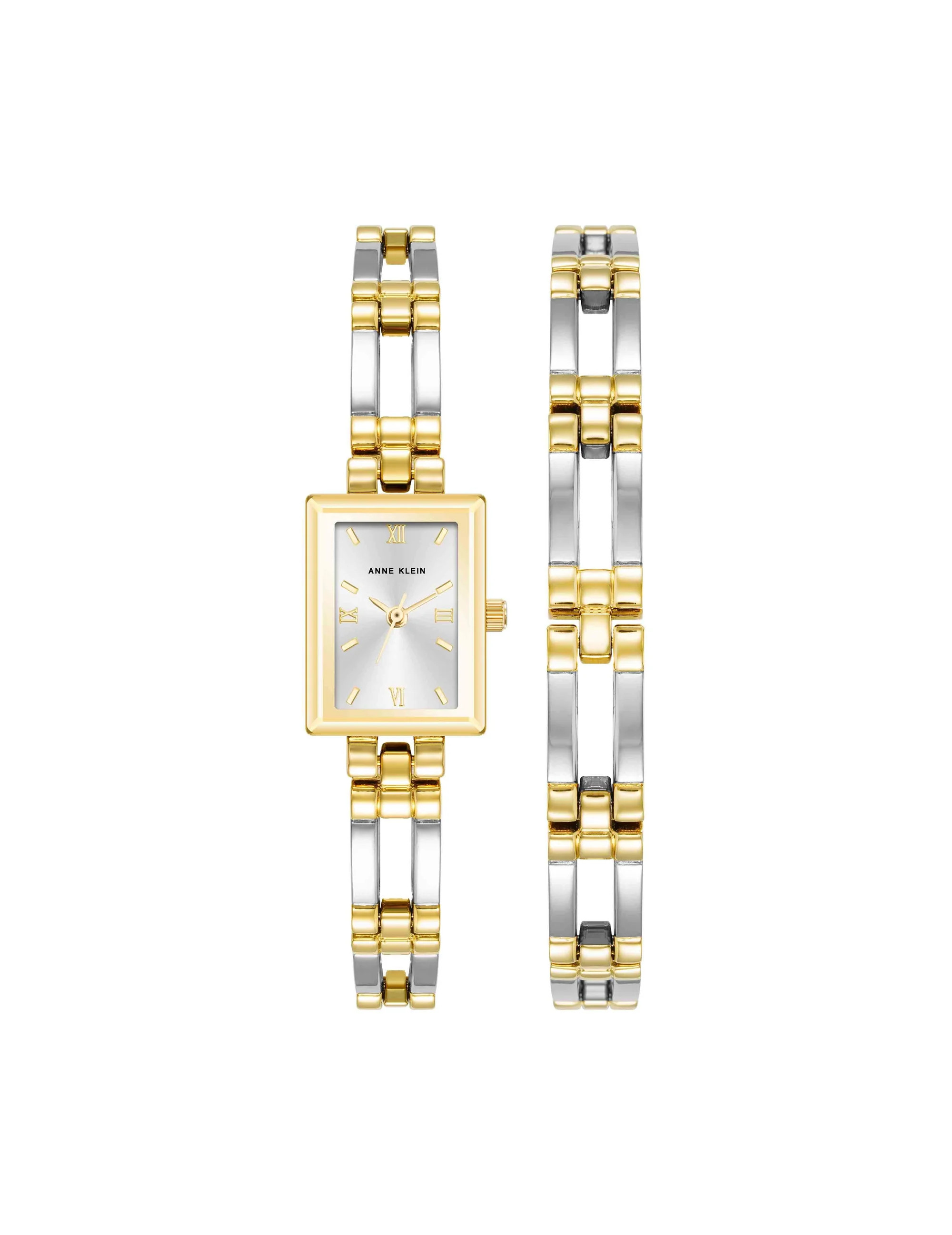 Iconic Rectangular Case Bangle Watch Set | Anne Klein