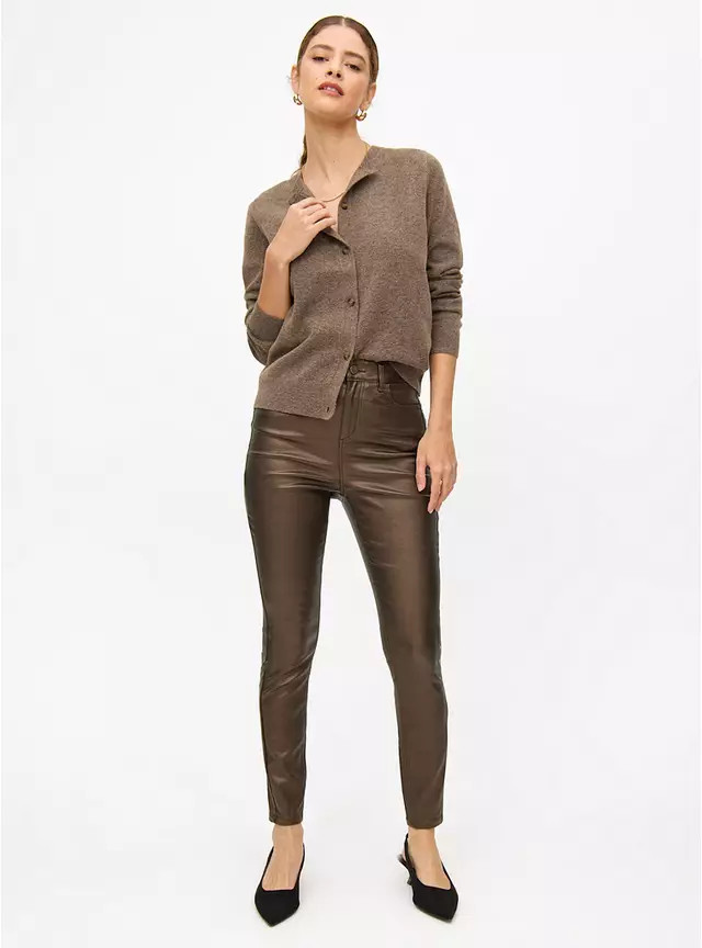 Buy Bronze Metallic High Waisted Skinny Fit Jeans  10L | Jeans | Tu | Tu Clothing