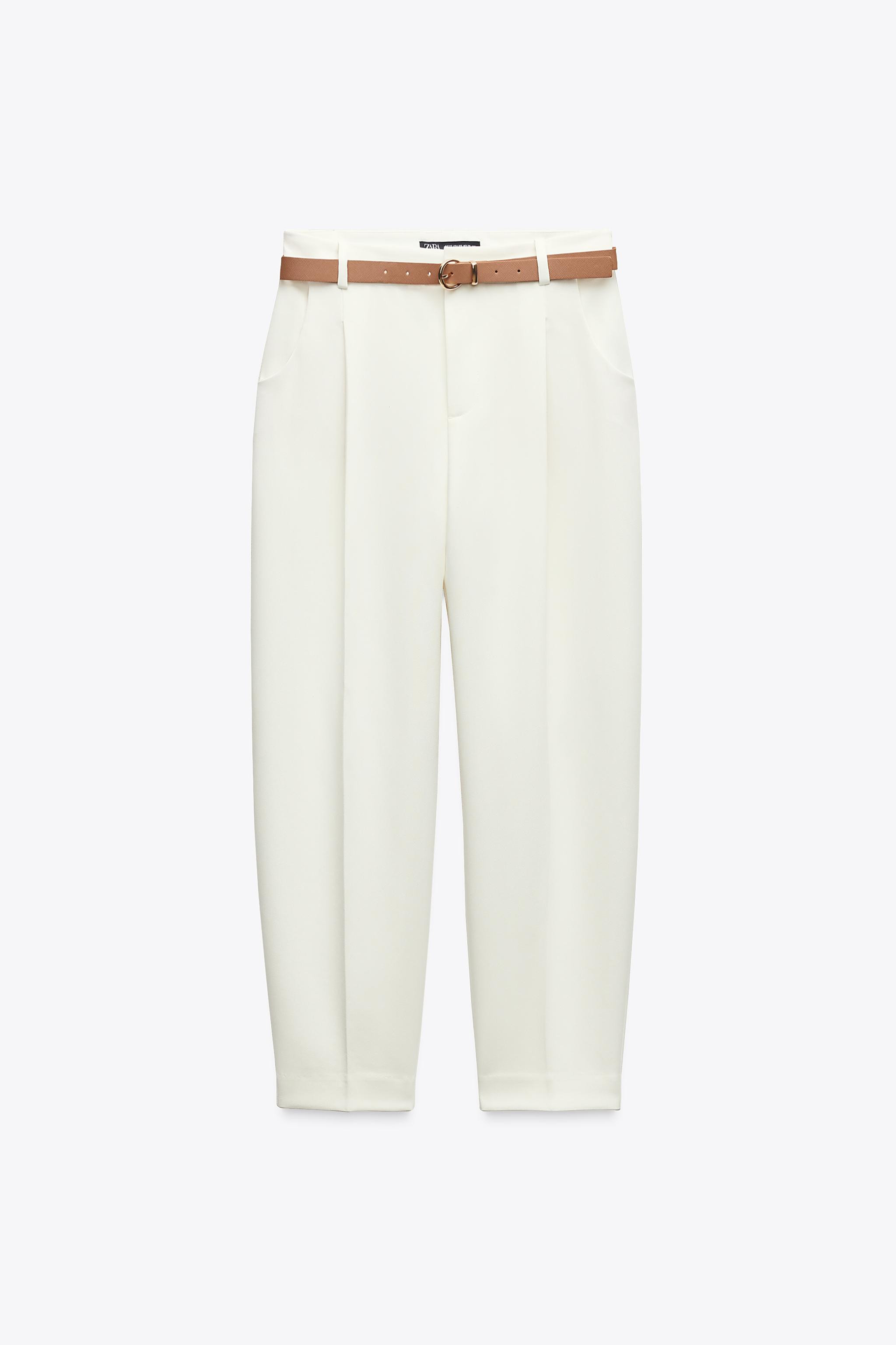 DARTED TROUSERS WITH BELT | Zara UK
