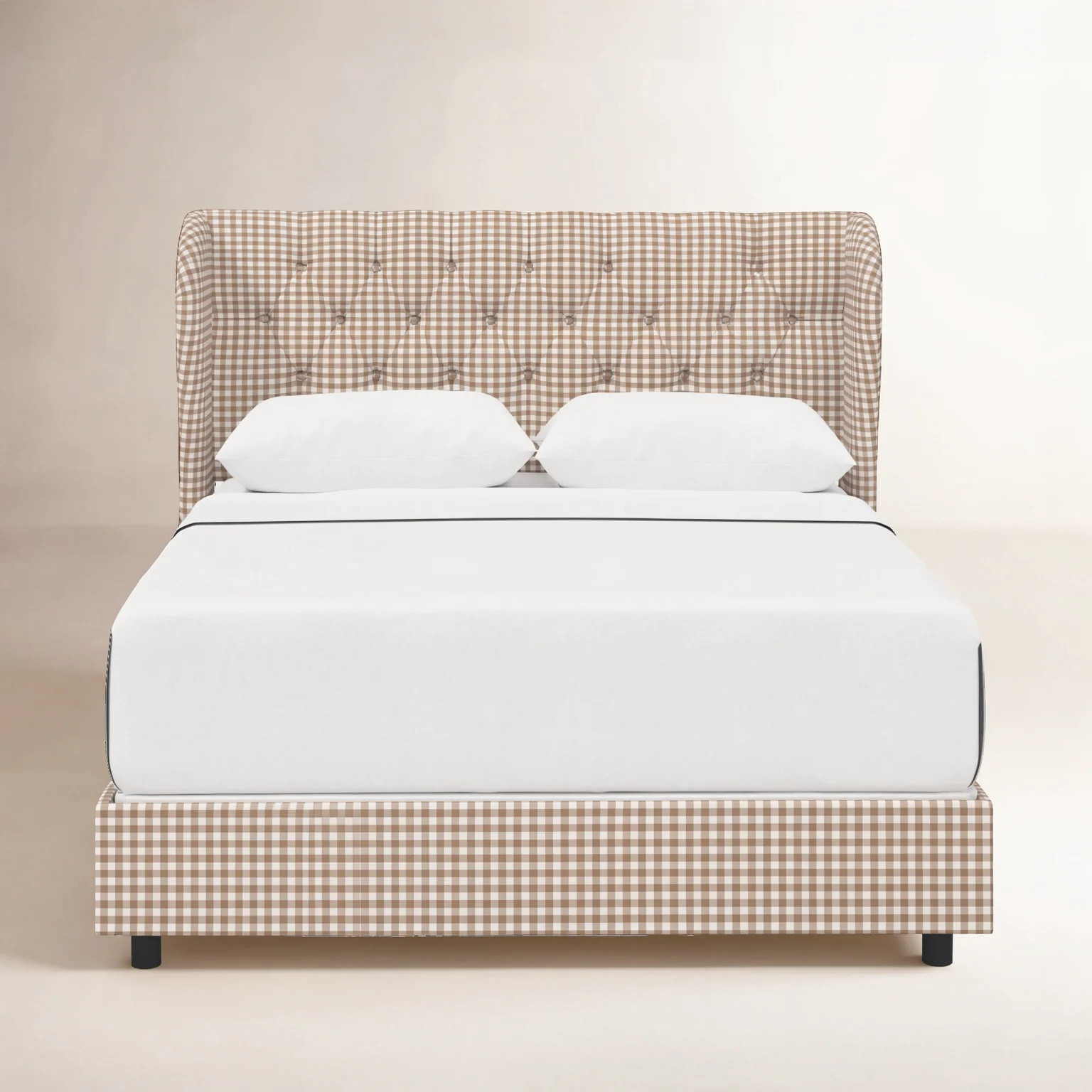 Birch Lane™ Tomey Cotton Upholstered Wingback Bed & Reviews | Birch Lane | Birch Lane