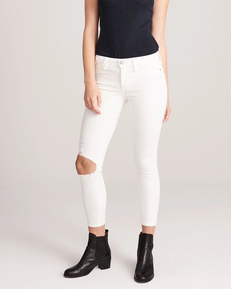 Ripped Low Rise Ankle Jeans | Abercrombie & Fitch US & UK