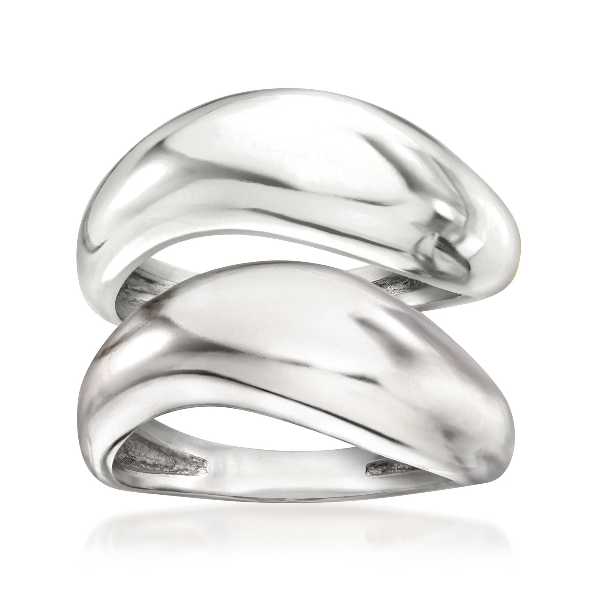 Ross-Simons Sterling Silver Jewelry Set: 2 Sculptural Rings | Shop Simon