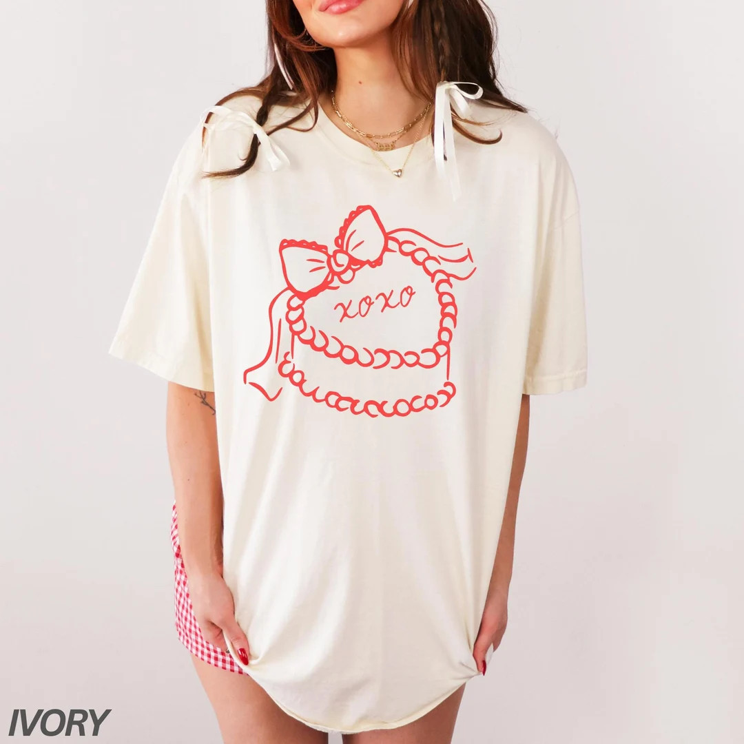 Comfort Colors® Valentine Shirt, XOXO Shirt, Coquette Valentine Shirt, Womens Valentine Tee Vint... | Etsy (US)