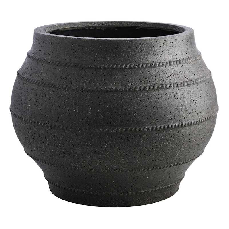 23IN Onyx Planter Black | At Home
