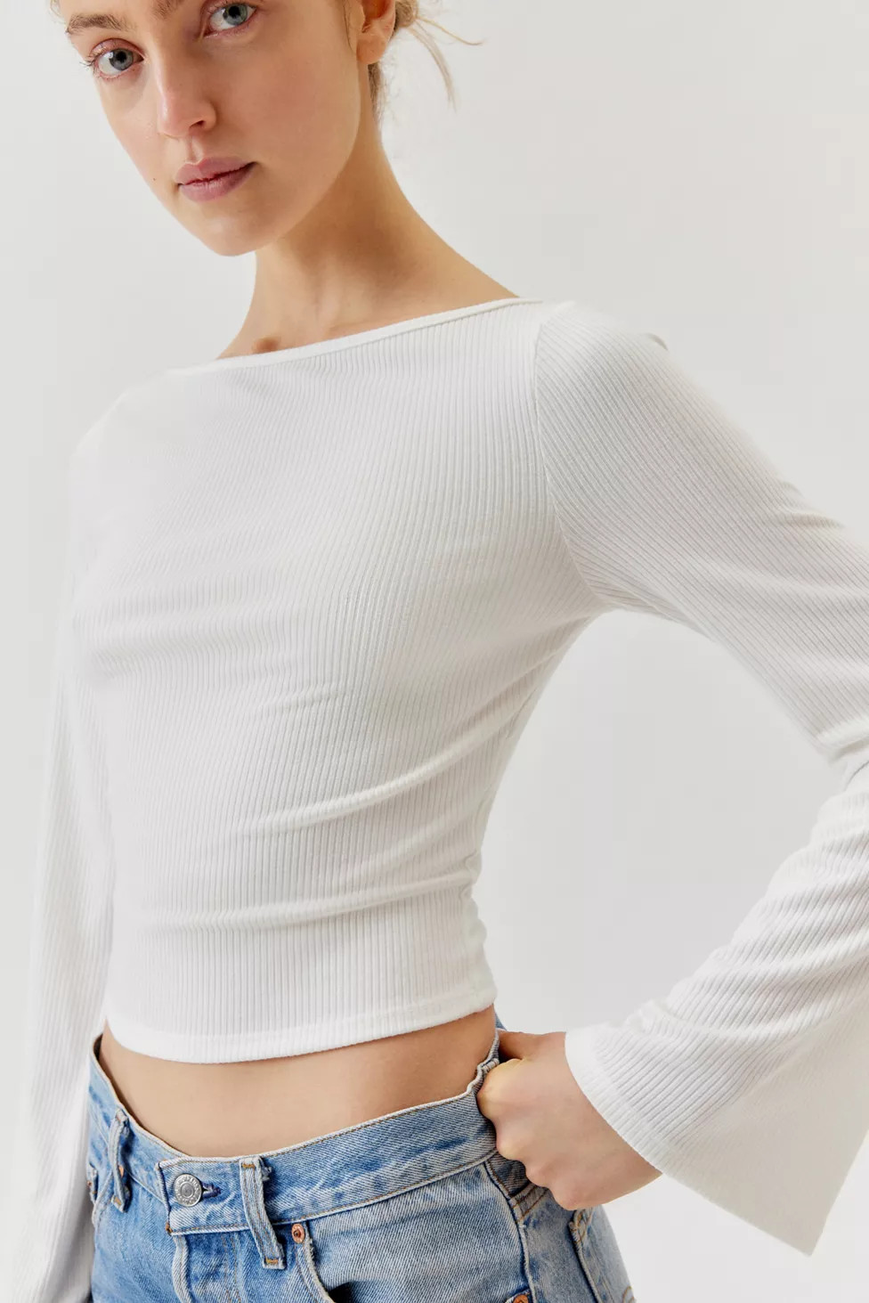Urban Renewal Remnants Slinky Drippy Sleeve Top | Urban Outfitters (US and RoW)