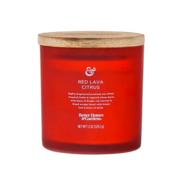 Better Homes & Gardens Red Lava Citrus 12oz Scented 2-Wick Candle | Walmart (US)