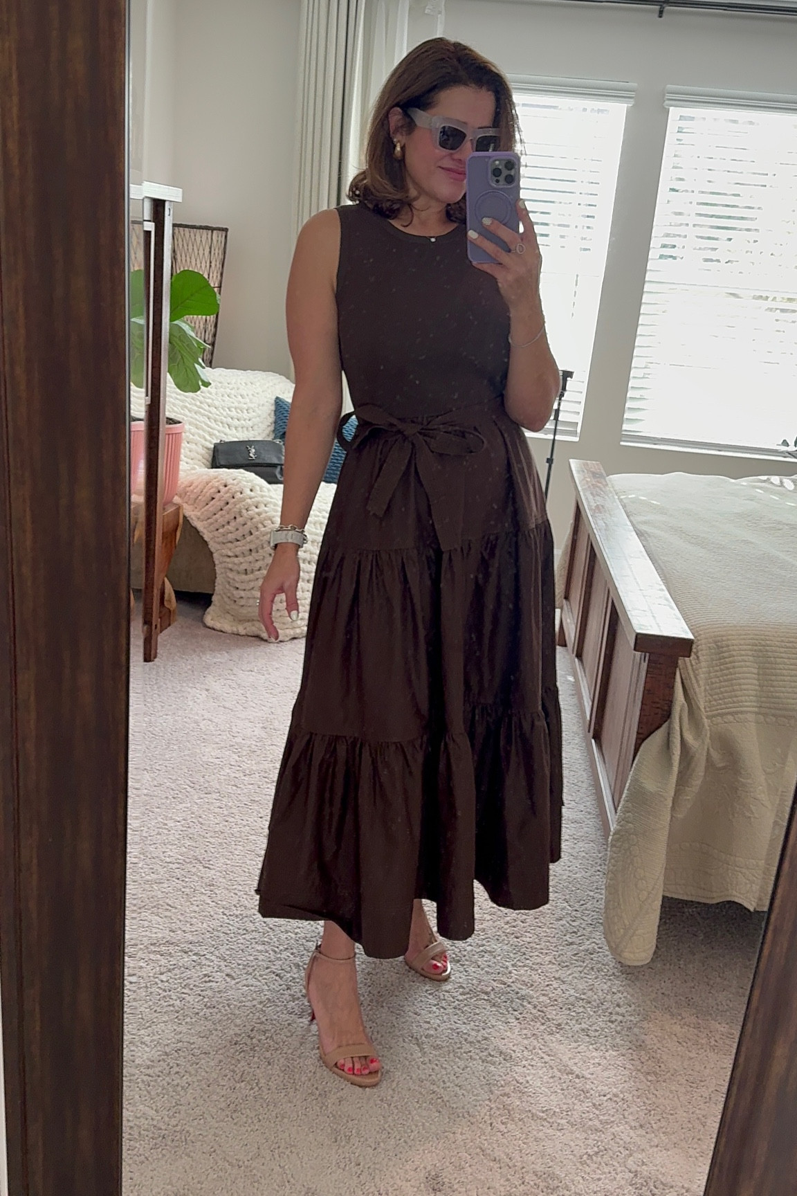 moon river brown dress Large / Brown