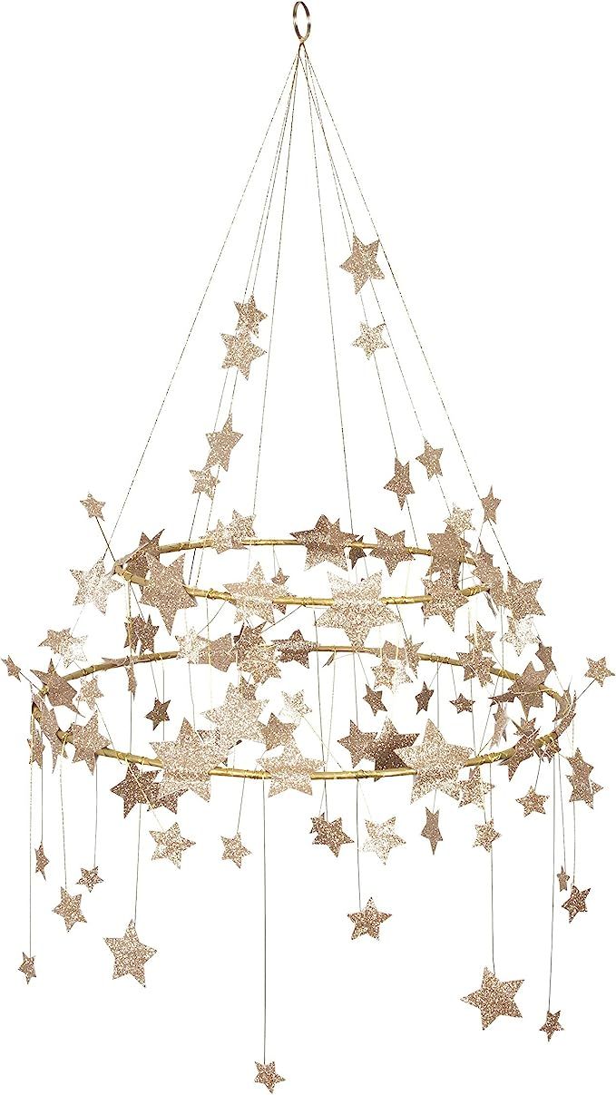 Meri Meri Gold Sparkle Star Chandelier (Pack of 1) | Amazon (US)