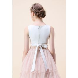 A Fan of Bowknot Crop Top in White | Chicwish