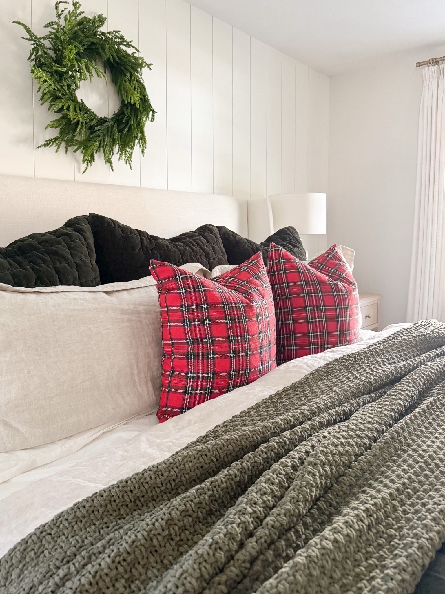 Classic Christmas bedroom 
Amazon blanket Amazon bedding Cozy seasonal bedroom refresh velvet quilt blue coastal home decor holiday decor neutral seasonal home modern cape cod inspired sherricalnanhome

#LTKFindsUnder50 #LTKHome #LTKHoliday