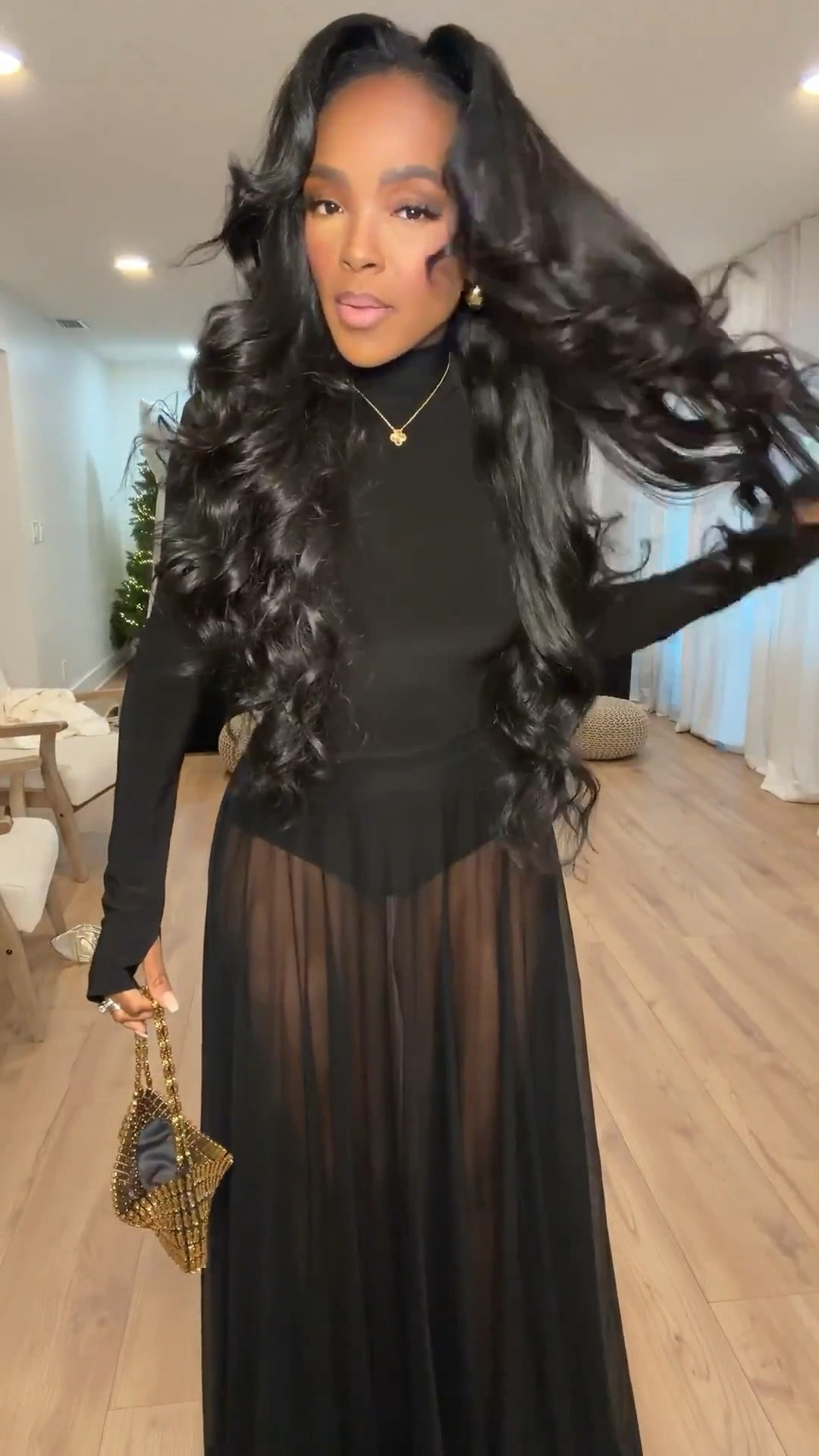 A dramatic black moment — this sheer maxi skirt paired with a sleek fitted top is such a statement look. The movement, the layers, the silhouette… effortlessly bold and elevated.

Perfect for holiday parties, nights out, and any event where you want all eyes on you.

📏 Sizing:
Top — Small • Skirt — Small
📏 Measurements: 5’4” • 138 lbs • 34D • 27” waist • 40” hips

sheer black maxi skirt outfit, dramatic evening look, elevated black monochrome style, holiday event outfits, statement skirt styling

✨ everything linked below for easy shopping

follow me on instagram and youtube @kirasfashionfinds

#LTKHoliday #LTKootd #LTKgrwm