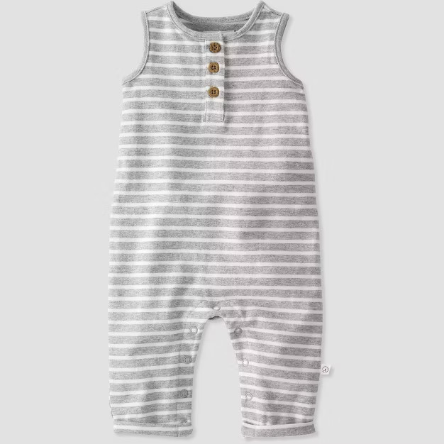 Baby Striped Jumpsuit - little planet by carter's Gray | Target