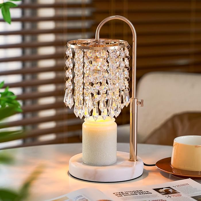 Candle Warmer Lamp with Timer Dimmer，2H/4H/8H Timer , Lamp Candle Warmer with Marble Base for A... | Amazon (US)
