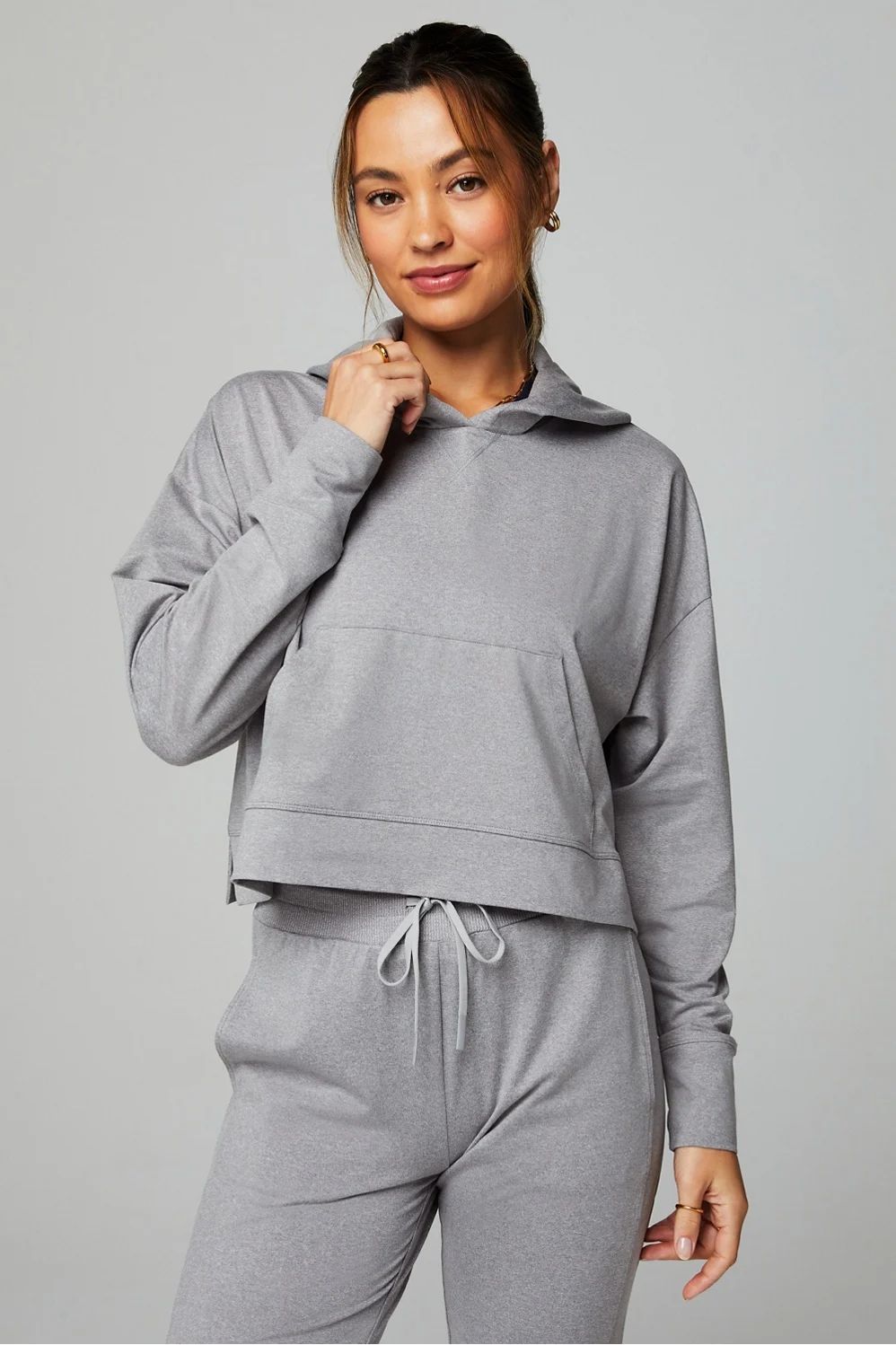 Cloud Jersey Cropped Hoodie | Fabletics - North America