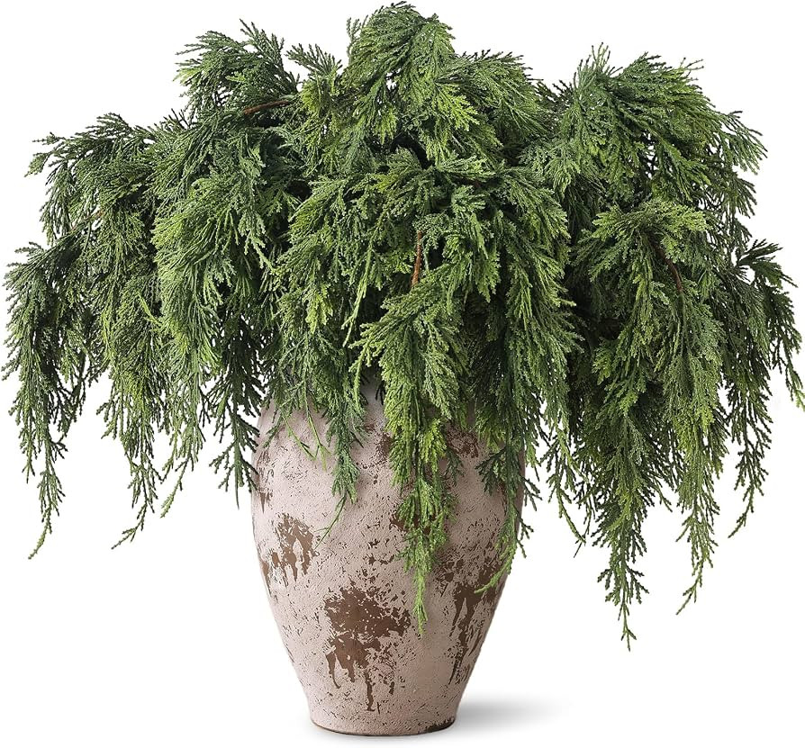 6 Pcs 32" Realistic Artificial Cedar Branches for Vase Christmas Decor | Amazon (US)