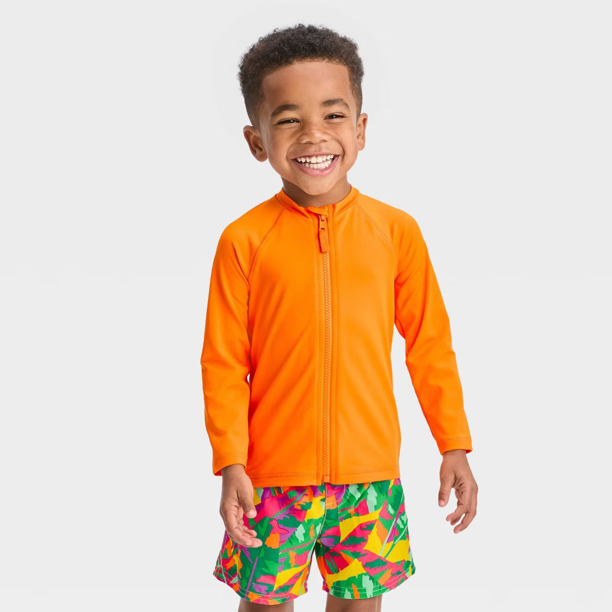 Toddler Solid Rash Guard Top - Cat & Jack™ Orange | Target