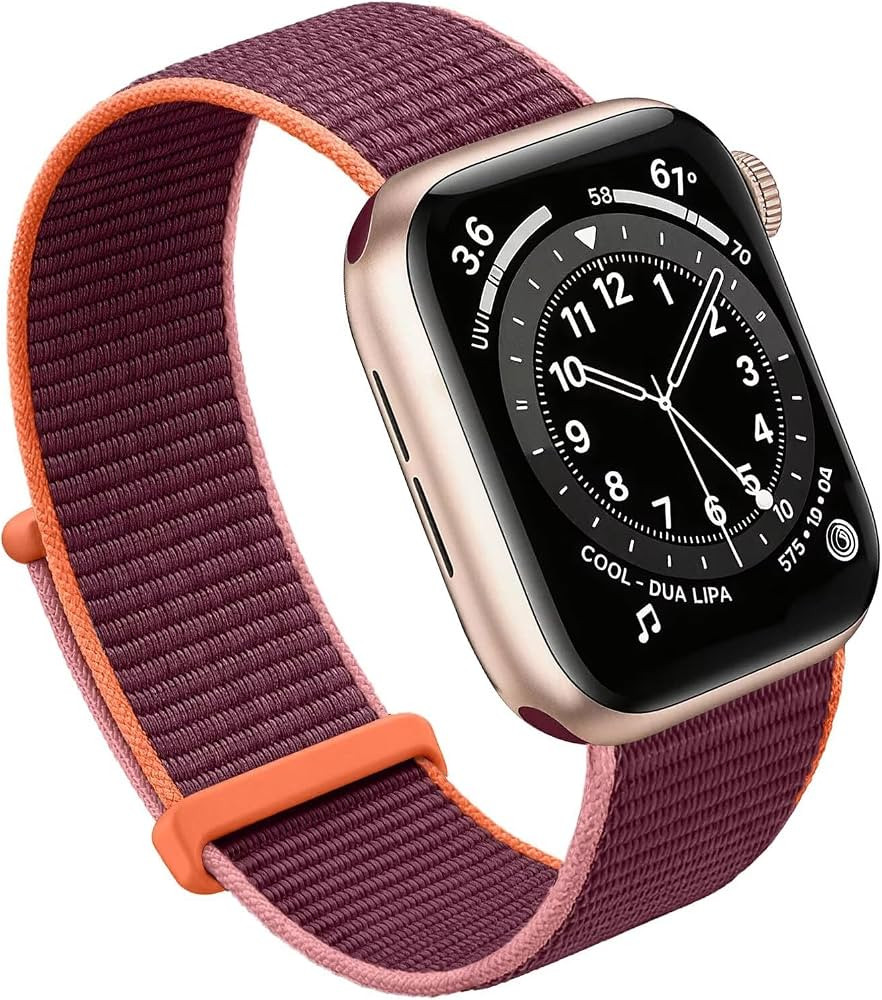 Compatible with Apple Watch Bands Women Men 46MM 45MM 44MM 42MM 41MM 40MM 38MM,Nylon Sport Loop S... | Amazon (US)