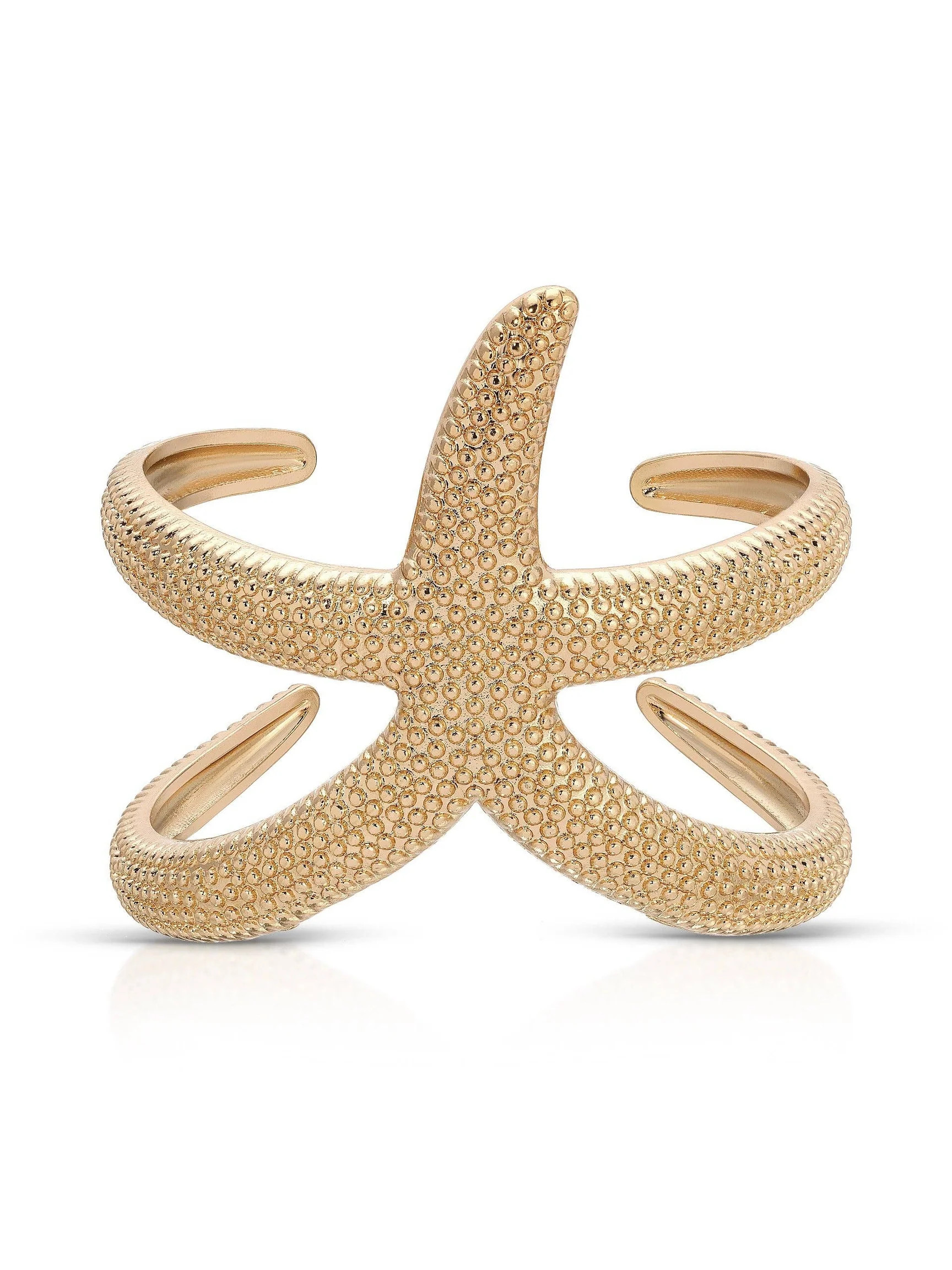 Starfish Hug Cuff: 18k Gold Plated | Fancyd Boutiqe