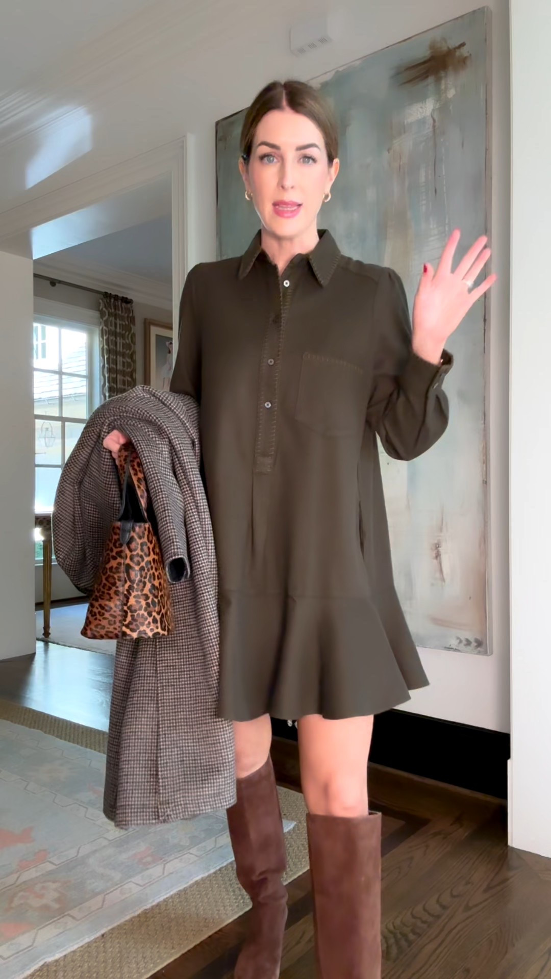 our chic Thanksgiving outfits ready for any forecast — skirts, dresses, tights, and layers included 🍁 Whether your holiday is freezing or unseasonably warm (Atlanta girls know both are possible!), these looks keep you stylish and comfortable all day. Shop the full edit on jcathell.com + LTK. I’m wearing a size small in everything but the blazer. The blazer is a size medium. 

#LTKHoliday #LTKOver40 #LTKTall

#LTKHoliday #LTKTall #LTKOver40