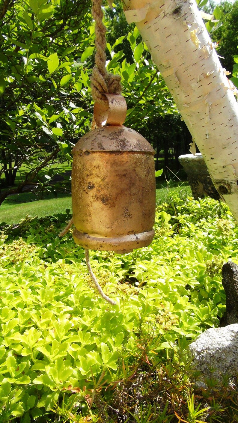 Large CHERUB Bell-rustic Big 5 Gold Bell W/wooden Ringer | Etsy | Etsy (US)