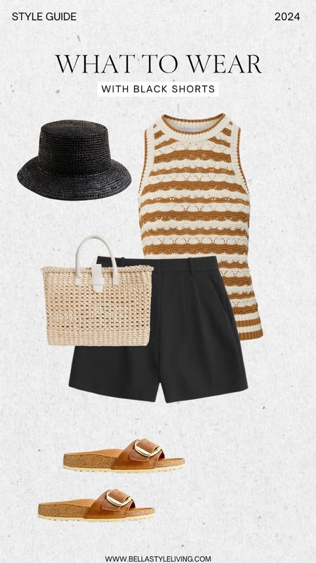 Black shorts outfits 

#LTKstyletip #LTKSpringSale #LTKfindsunder100