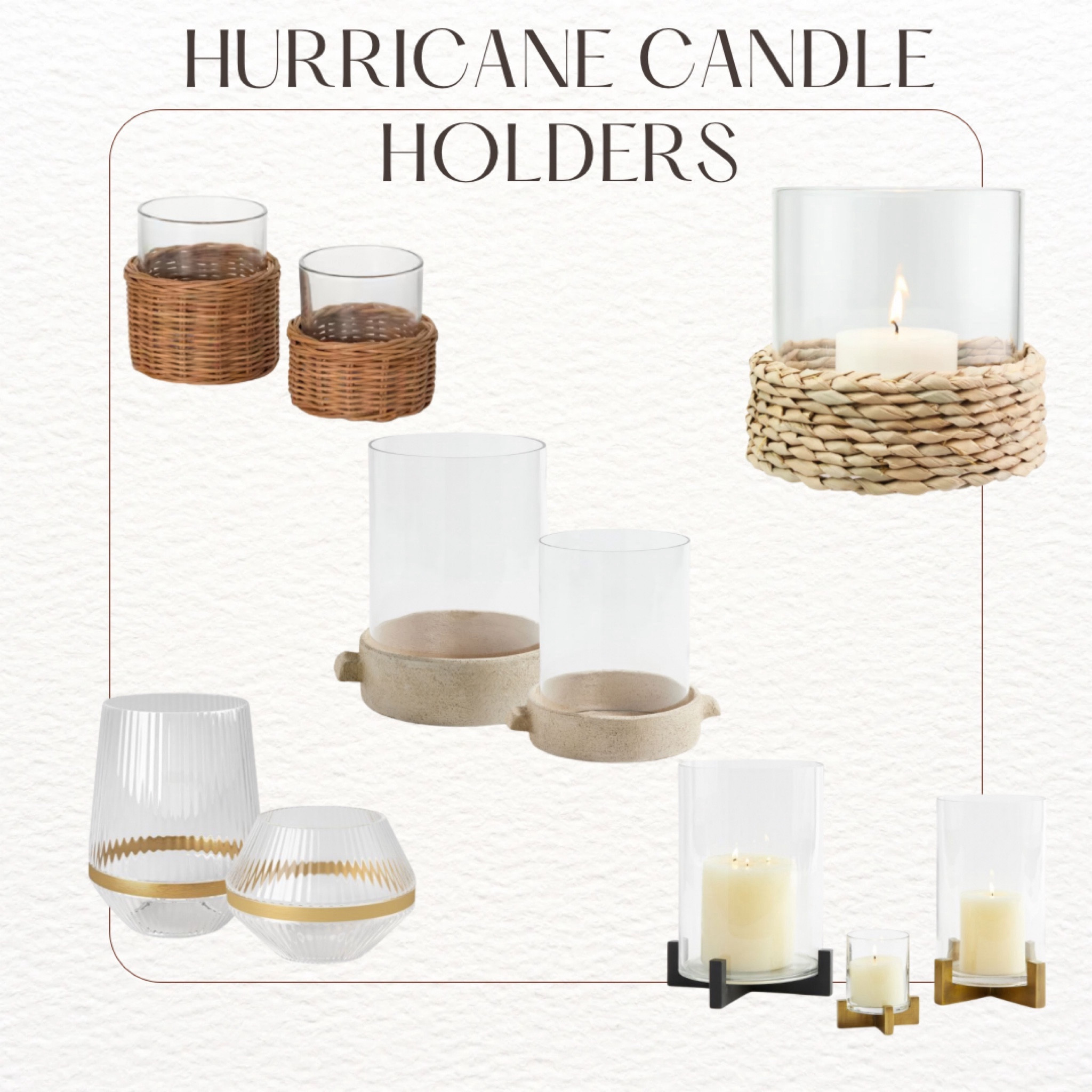 Hurricane candle holders 