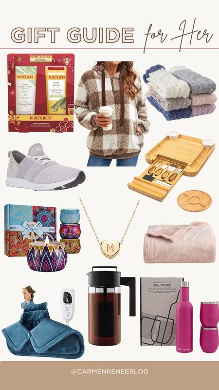 Gift guide for her!

Lotion, fuzzy sweatshirt, jacket, fuzzy socks, sneakers, cheeseboard, gold necklace, candle, throw blanket, cold press, heating pad, insulated wine glasses

#LTKstyletip #LTKGiftGuide #LTKsalealert
