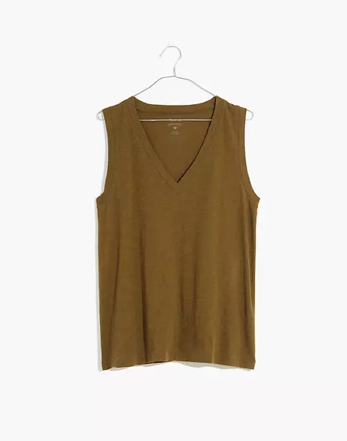 Whisper Cotton V-Neck Tank | Madewell