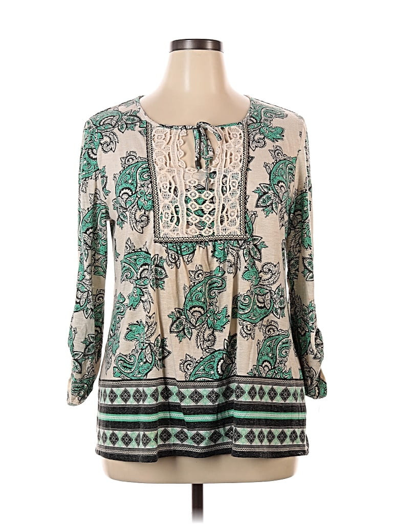 Style&Co Green 3/4 Sleeve Blouse Size XL - 58% off | ThredUp (US)