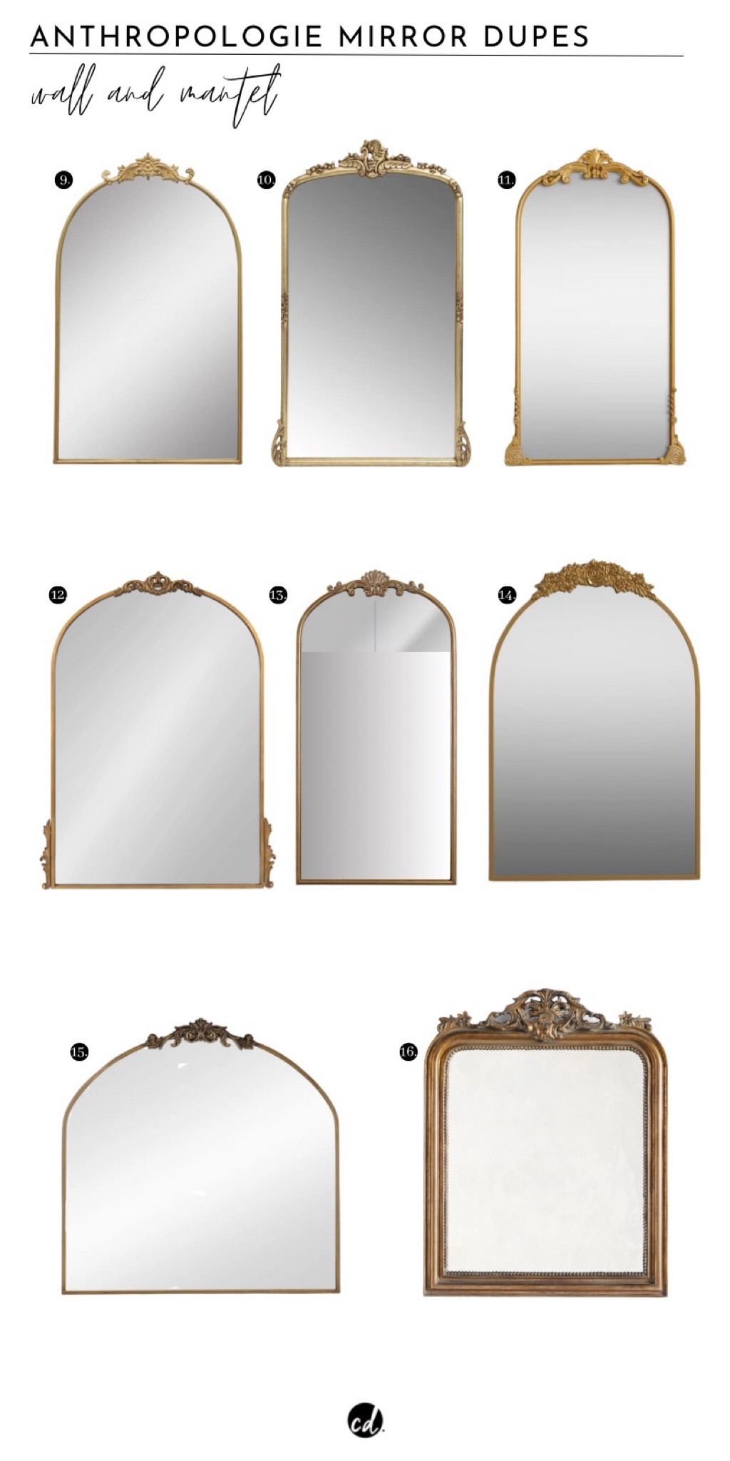 Best Anthropologie Mirror Dupes & Alternatives - Wall & Mantel
Get the vintage luxe look like the Gleaming Primrose mirror. 

#LTKhome #LTKGiftGuide