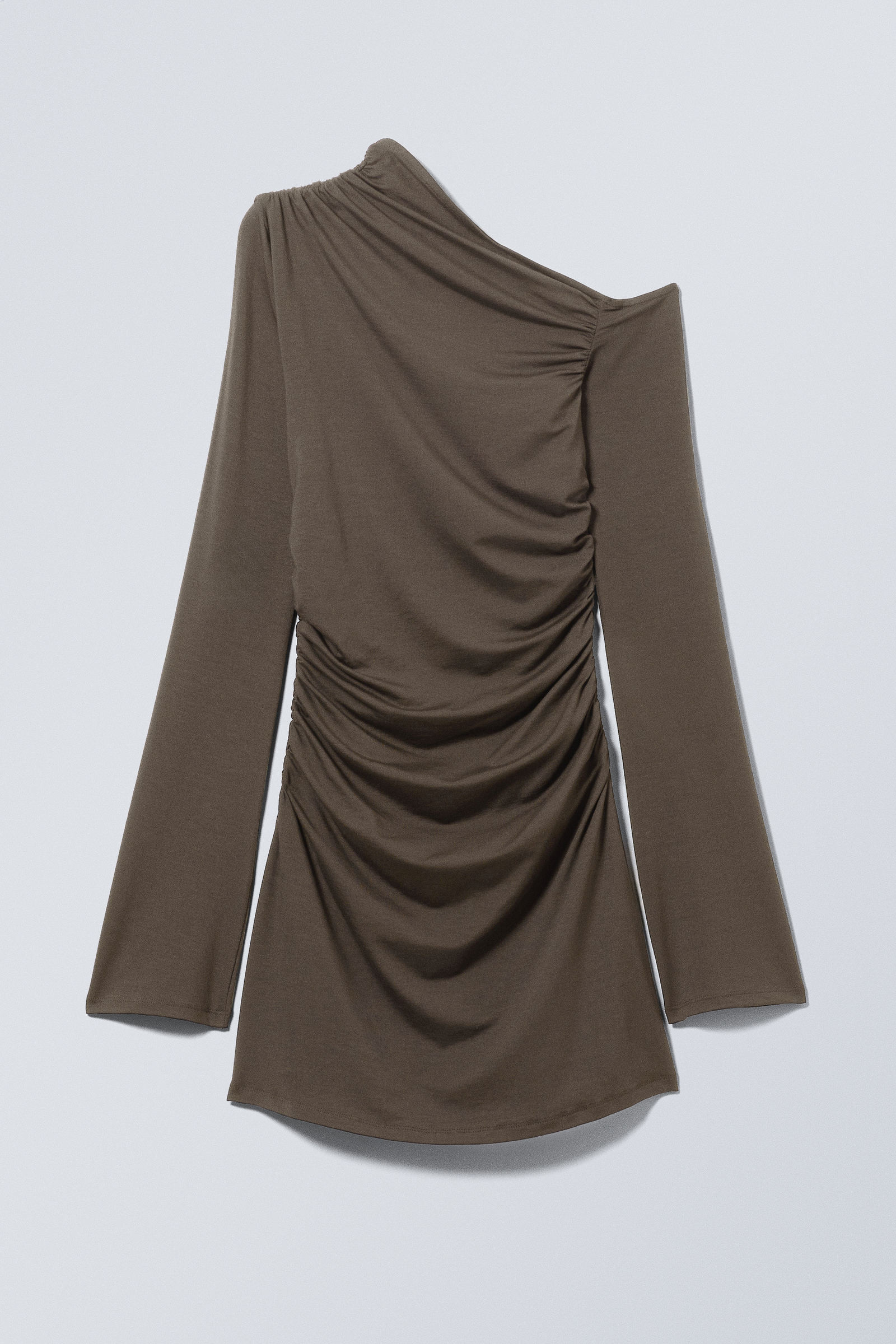 Gathered Mini Long Sleeve Dress | Weekday