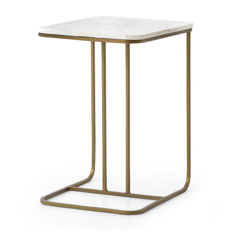 Audrey Marble C Table | Crate and Barrel | Crate & Barrel