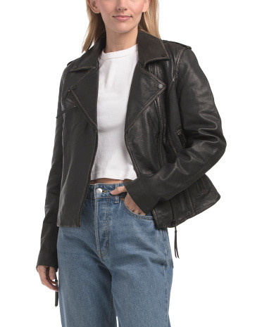 Leather Moto Jacket | TJ Maxx