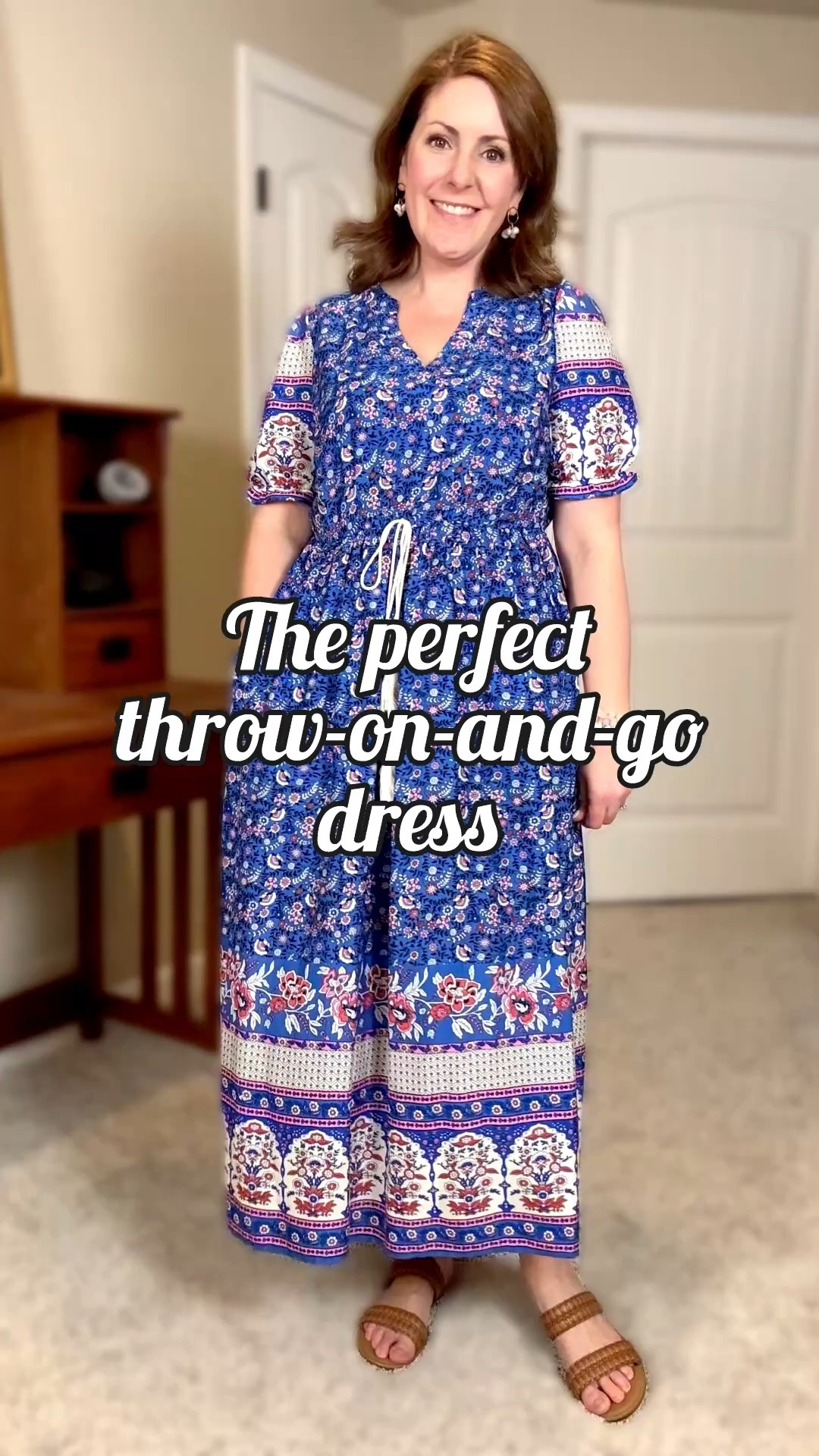 I’m always drawn to pieces with thoughtful little details. This floral boho dress has a v-neckline, a drawstring waist with tassels and soft elastic sleeves that keep it comfortable and easy to wear. The longer length is what really sold me—it’s perfect with a denim jacket or cardigan now and just as pretty worn on its own later.

#bloomchic #sponsored #simplysarashops #affordablefashion #classicstyle 