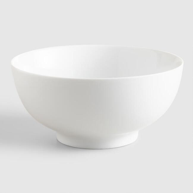 Small White Porcelain All Purpose Bowls Set Of 2 | World Market