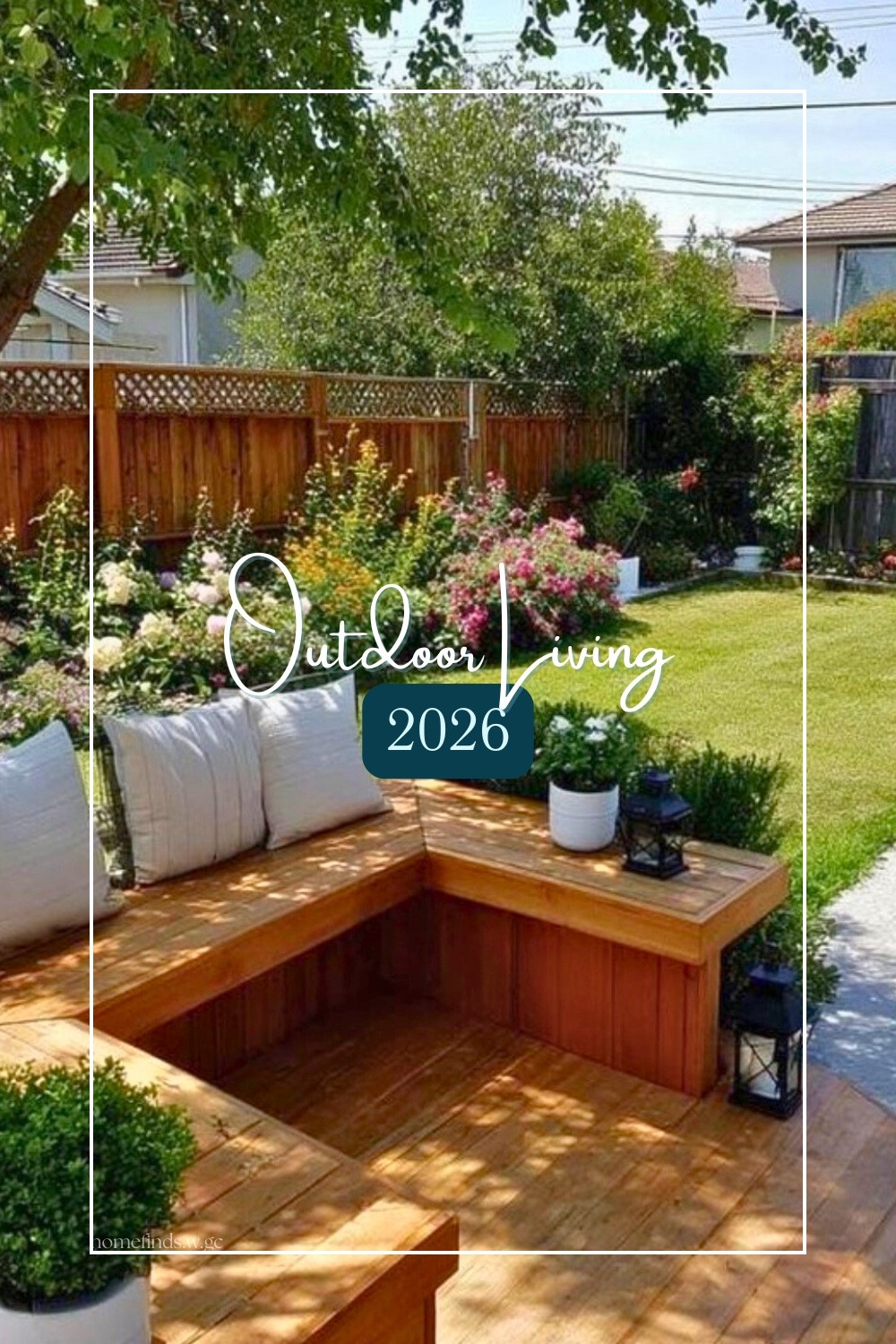 Warm wood deck with built-in seating, soft neutral cushions, and blooming garden borders 🌿☀️ A cozy backyard nook perfect for relaxing and outdoor entertaining.

#OutdoorLiving #BackyardInspo #DeckDesign #GardenViews #CozyOutdoorSpace #BackyardDecor #OutdoorEntertaining #SummerBackyard #PatioInspiration #LTKhome

#LTKHome #LTKSeasonal #LTKSpringSale