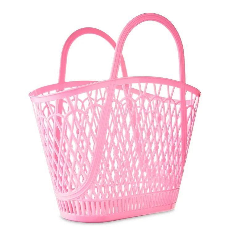 Easter Pink Jelly Tote Basket, by Way To Celebrate | Walmart (US)